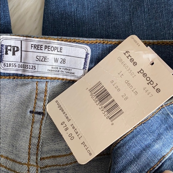 Free People Reagan Distressed Button Front Jean 28 - Picture 7 of 7